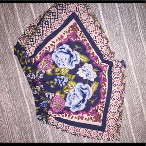 Floral print drawstring shorts